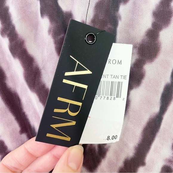 New AFRM Felix Power Mesh Skirt in V-tan Tie Dye - Picture 6 of 6